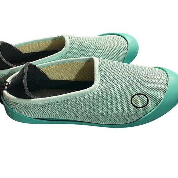 Mahabis Summer Sz US 7.5 Turquoise Removable Insole Slip On Flats Mesh Shoes - Picture 6 of 9
